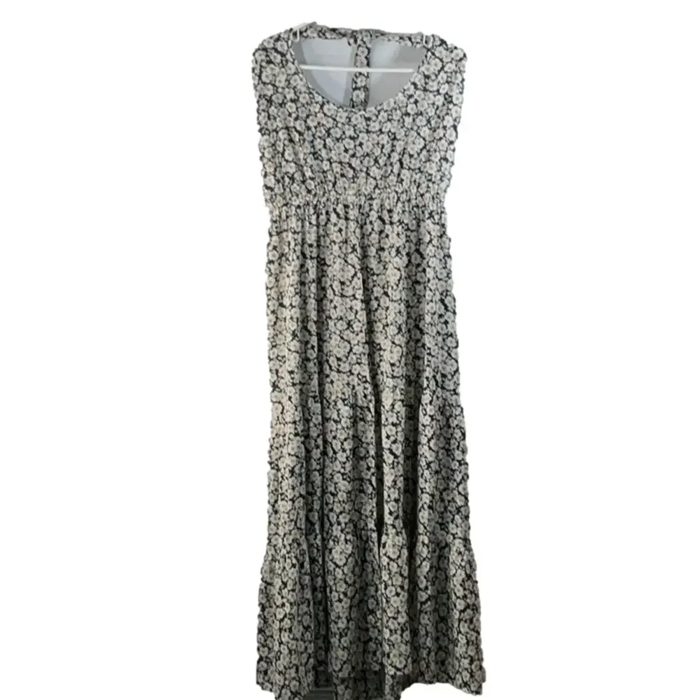 Pretty Garden Floral Halter Maxi Dress Size Large